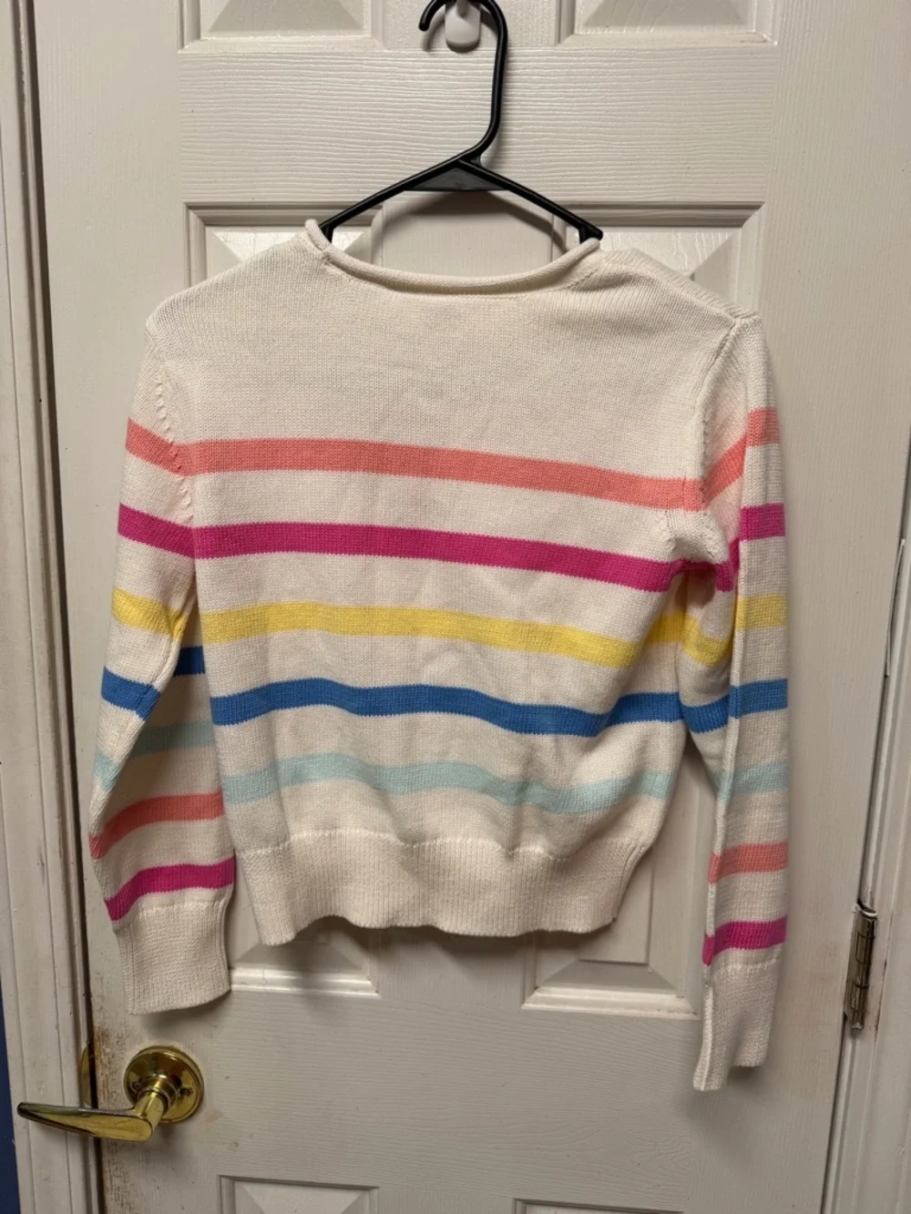 Gap Kids Spring Sweater Girl Stripes Size L(10-12) Crop Casual Modern  NWT